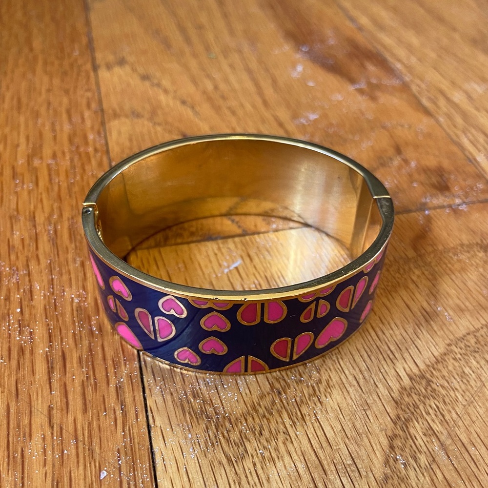 Coach Bangle: gold, navy and pink- bag incl.
